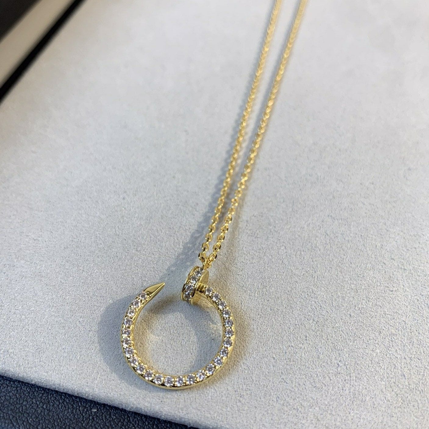 [Glitter Jewelry]JUSTE NECKLACE GOLD DIAMONDS