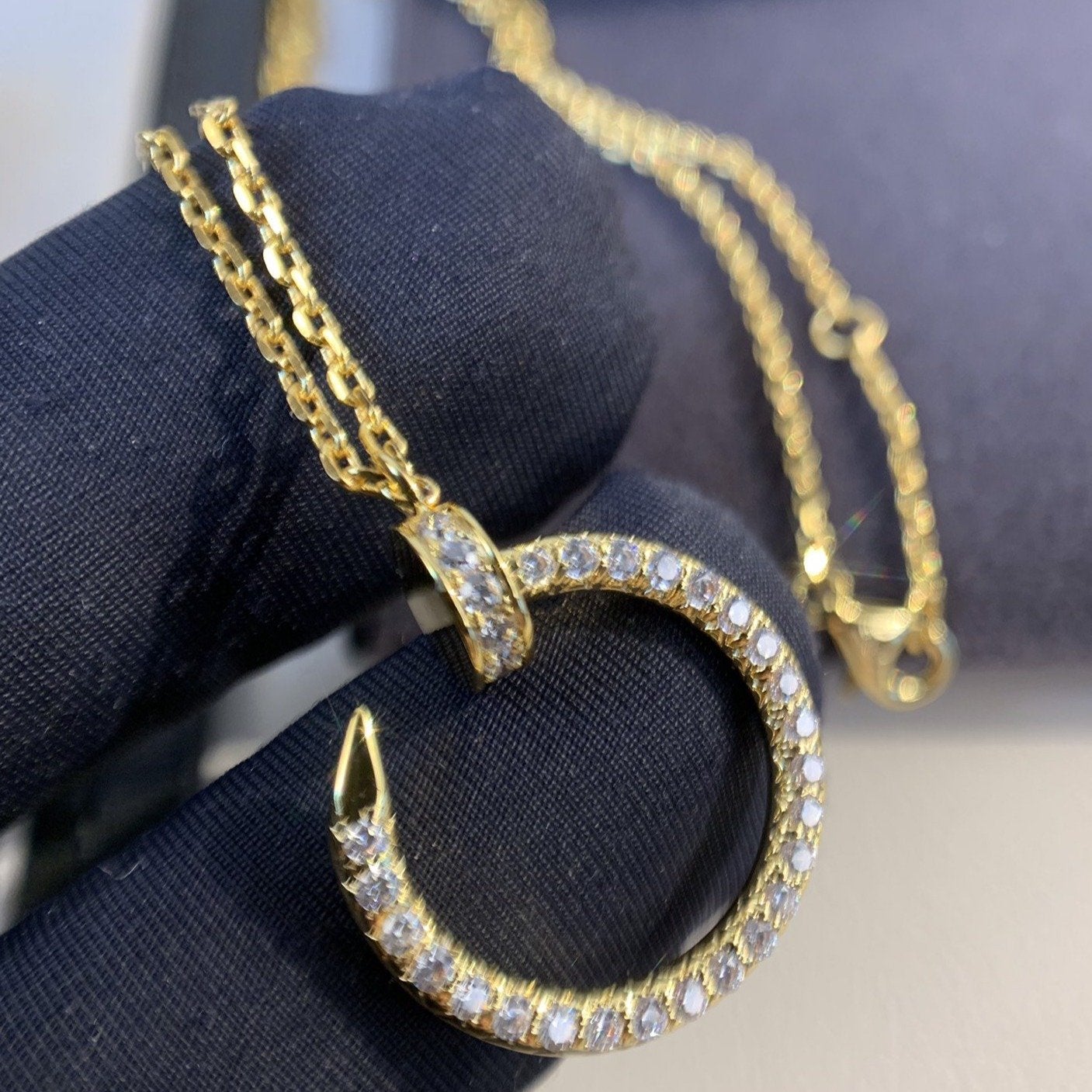 [Glitter Jewelry]JUSTE NECKLACE GOLD DIAMONDS