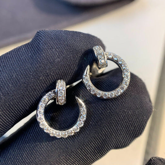[Glitter Jewelry]JUSTE EARRINGS SILVER DIAMONDS