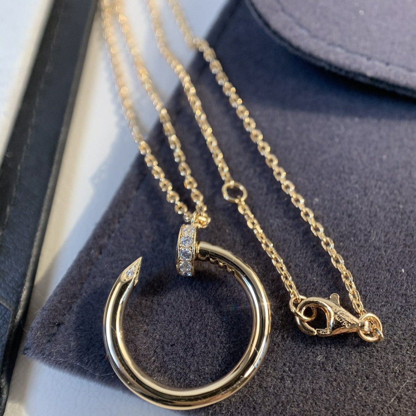 [Glitter Jewelry]JUSTE NECKLACE PINK GOLD