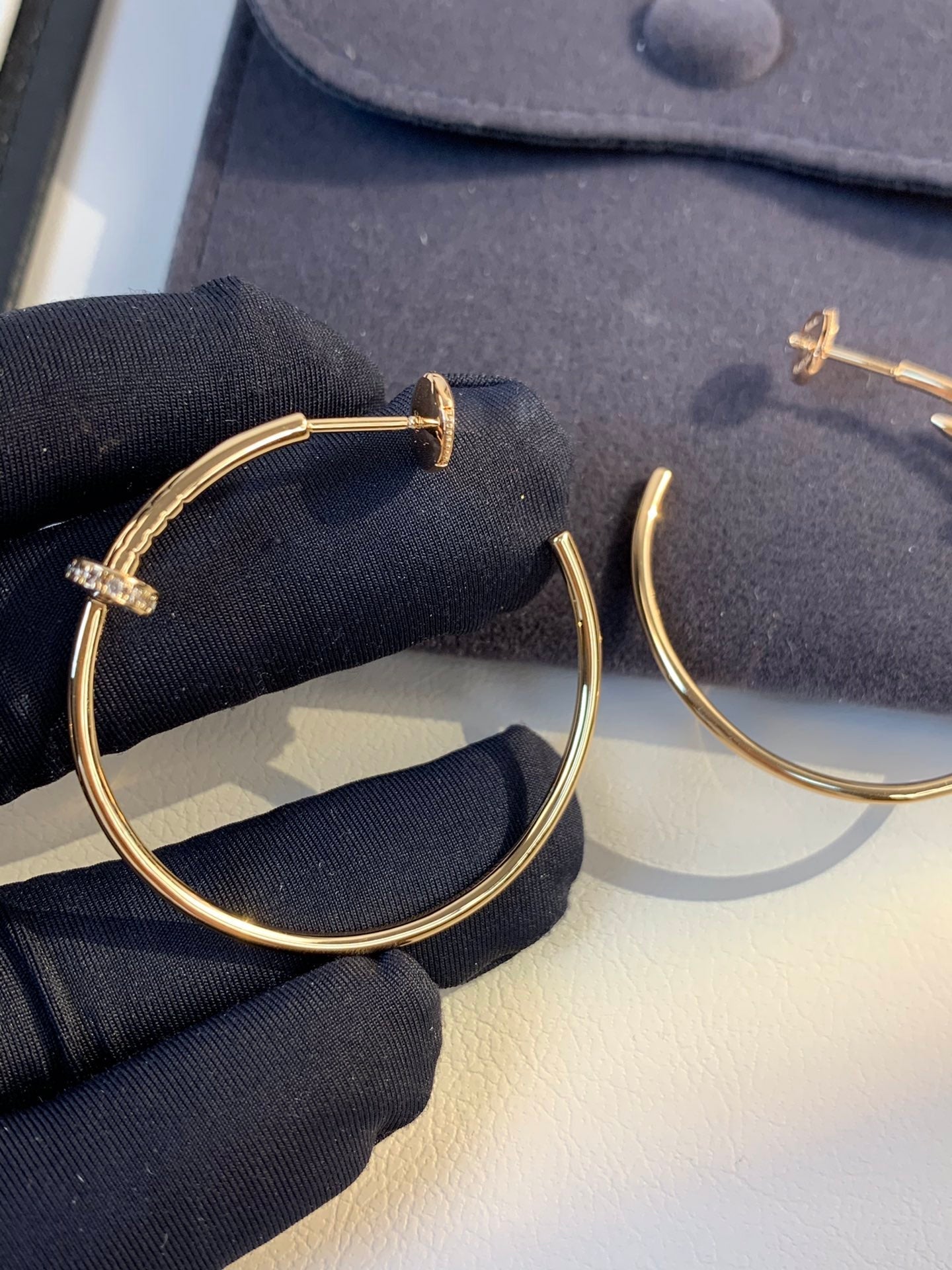 [グリッタージュエリー]JUSTE イヤリング ゴールド ダイヤモンド 1.8mm 