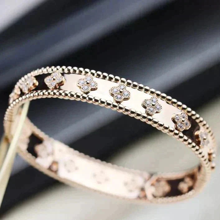 [Glitter Jewelry]CLOVER BRACELET 8MM DIAMONDS