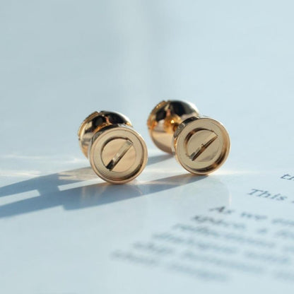 [Glitter Jewelry]LOVE EARRINGS PINK GOLD 10MM