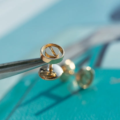 [Glitter Jewelry]LOVE EARRINGS PINK GOLD 10MM