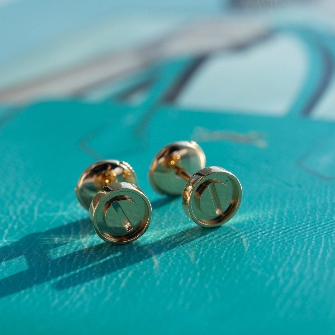 [Glitter Jewelry]LOVE EARRINGS PINK GOLD 10MM