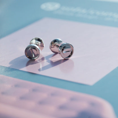 [Glitter Jewelry]LOVE EARRINGS SILVER 10MM