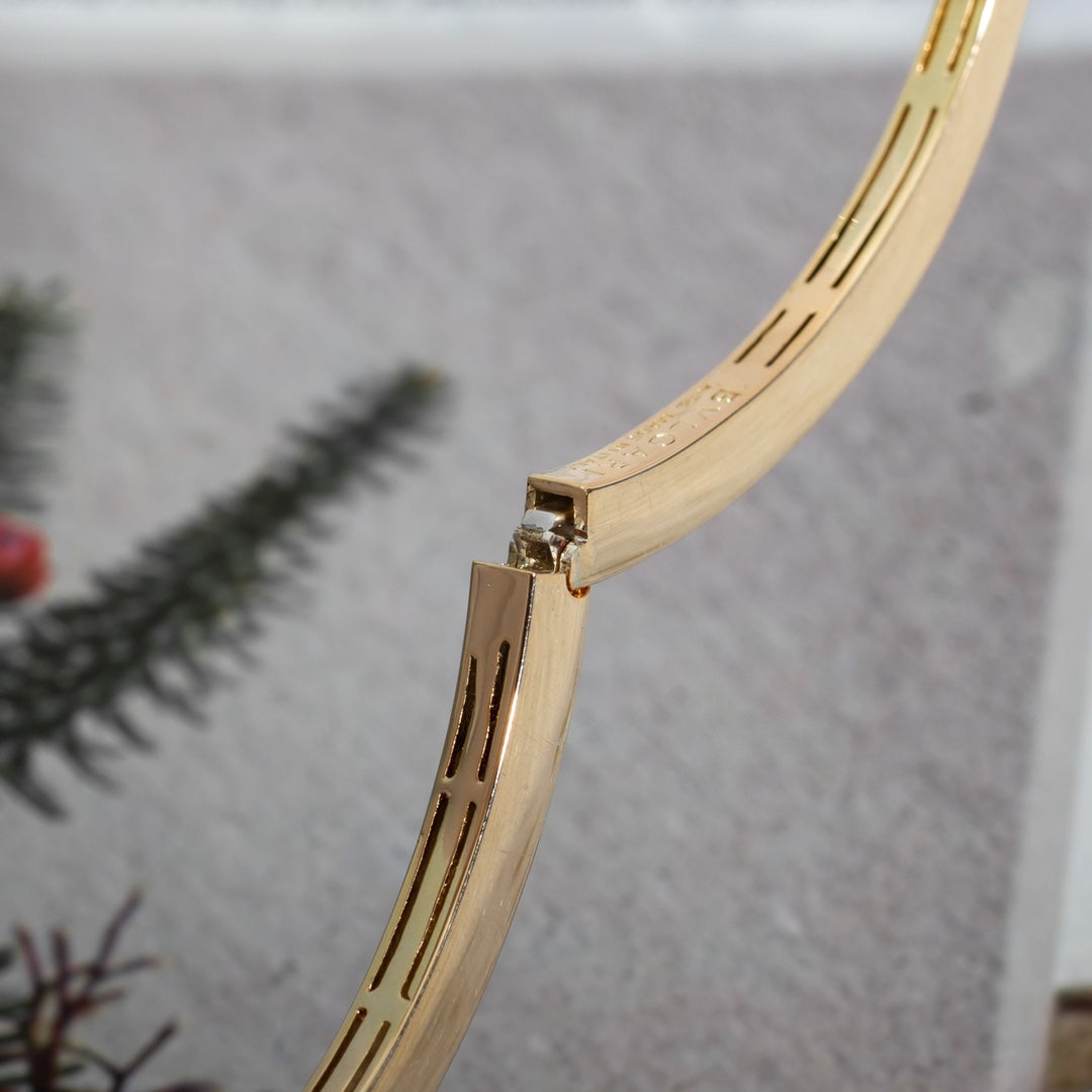 [Glitter Jewelry]SERPENTI BRACELET PINK GOLD DIAMOND DOUBLE SNAKE