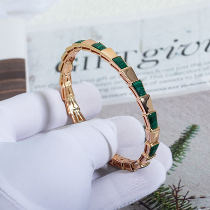 [Glitter Jewelry]SERPENTI BRACELET PINK GOLD MALACHITE