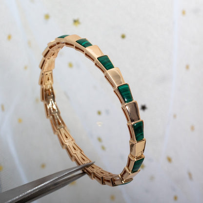 [Glitter Jewelry]SERPENTI BRACELET PINK GOLD MALACHITE