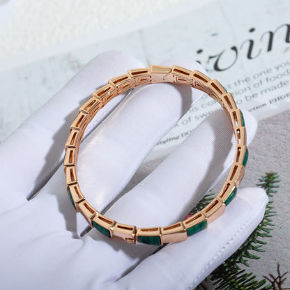[Glitter Jewelry]SERPENTI BRACELET PINK GOLD MALACHITE