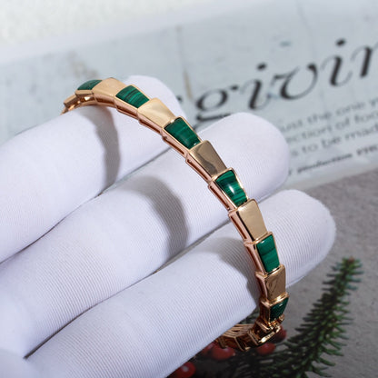 [Glitter Jewelry]SERPENTI BRACELET PINK GOLD MALACHITE