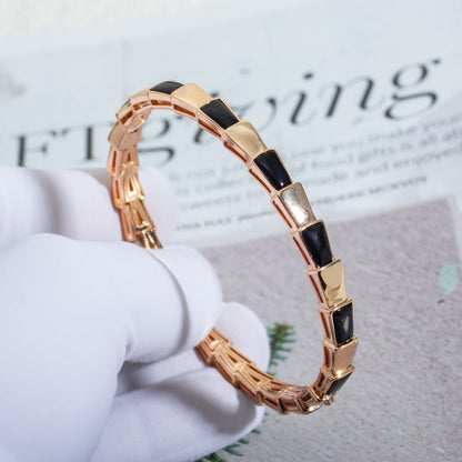 [Glitter Jewelry]SERPENTI BRACELET PINK GOLD ONYX