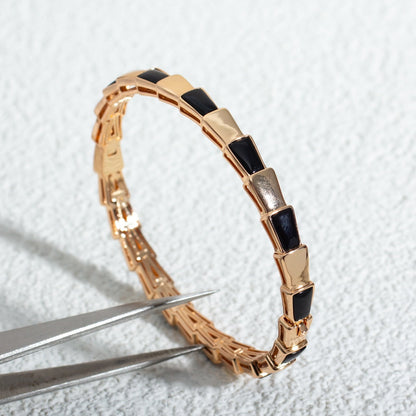 [Glitter Jewelry]SERPENTI BRACELET PINK GOLD ONYX