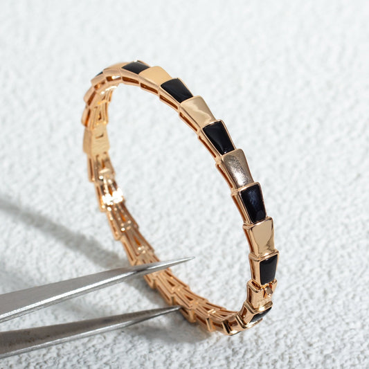 [Glitter Jewelry]SERPENTI BRACELET PINK GOLD ONYX