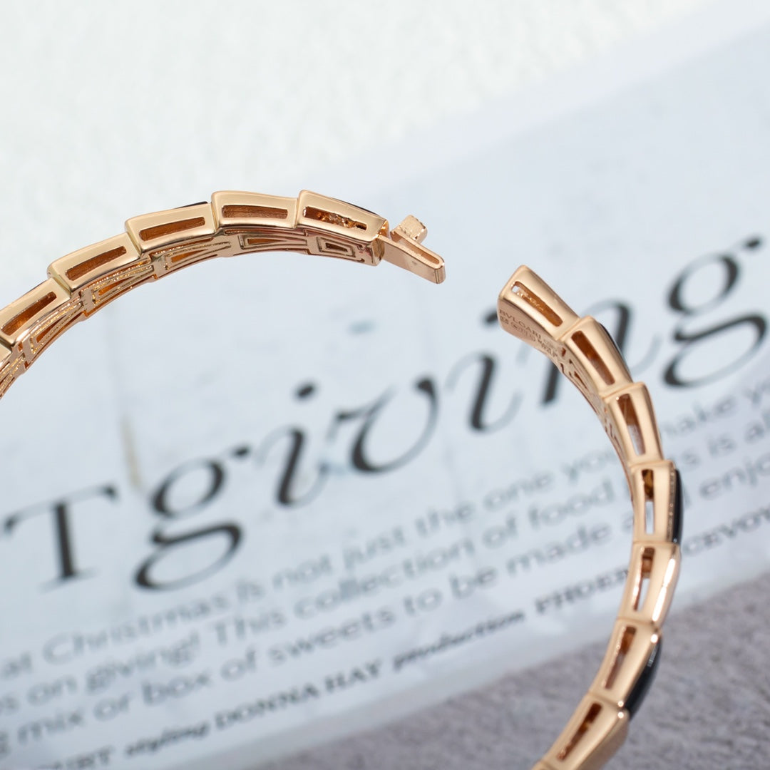 [Glitter Jewelry]SERPENTI BRACELET PINK GOLD ONYX