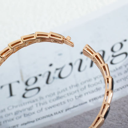 [Glitter Jewelry]SERPENTI BRACELET PINK GOLD ONYX