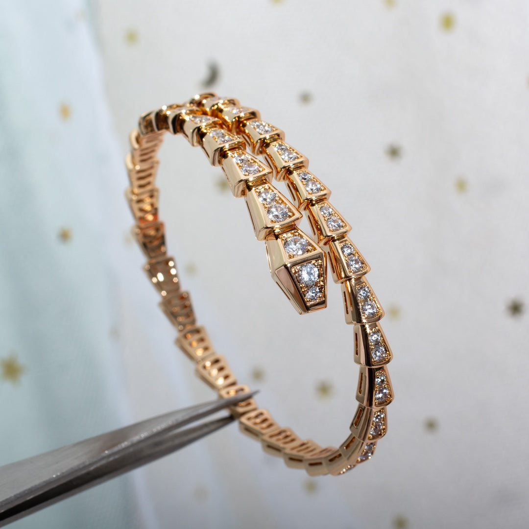 [Glitter Jewelry]SERPENTI BRACELET 6.8MM PINK GOLD DIAMOND