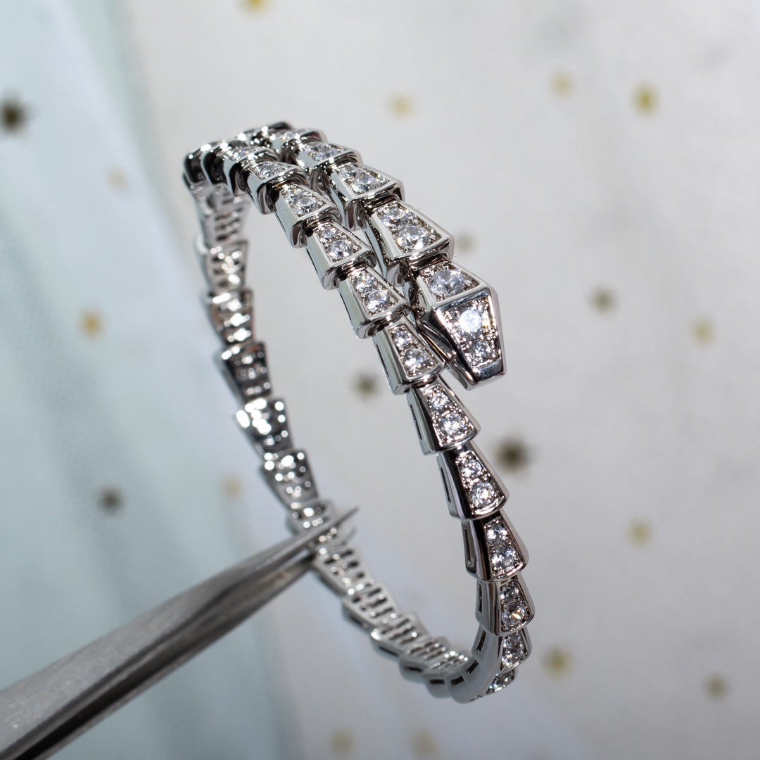 [Glitter Jewelry]SERPENTI BRACELET 6MM SILVER DIAMOND