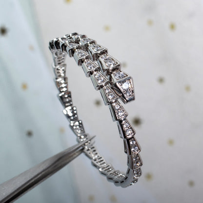 [Glitter Jewelry]SERPENTI BRACELET 6MM SILVER DIAMOND