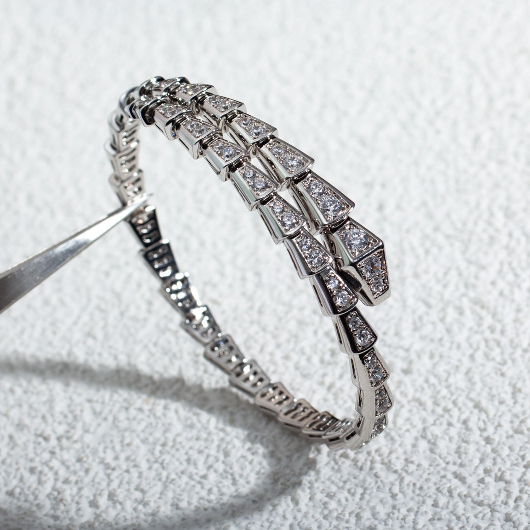 [Glitter Jewelry]SERPENTI BRACELET 6MM SILVER DIAMOND