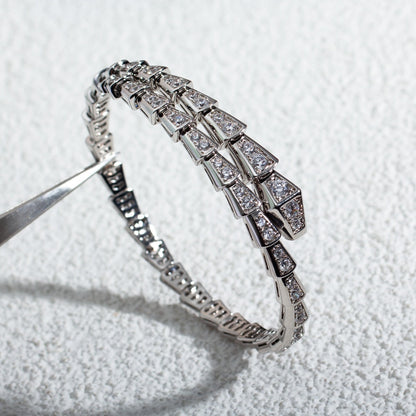 [Glitter Jewelry]SERPENTI BRACELET 6MM SILVER DIAMOND
