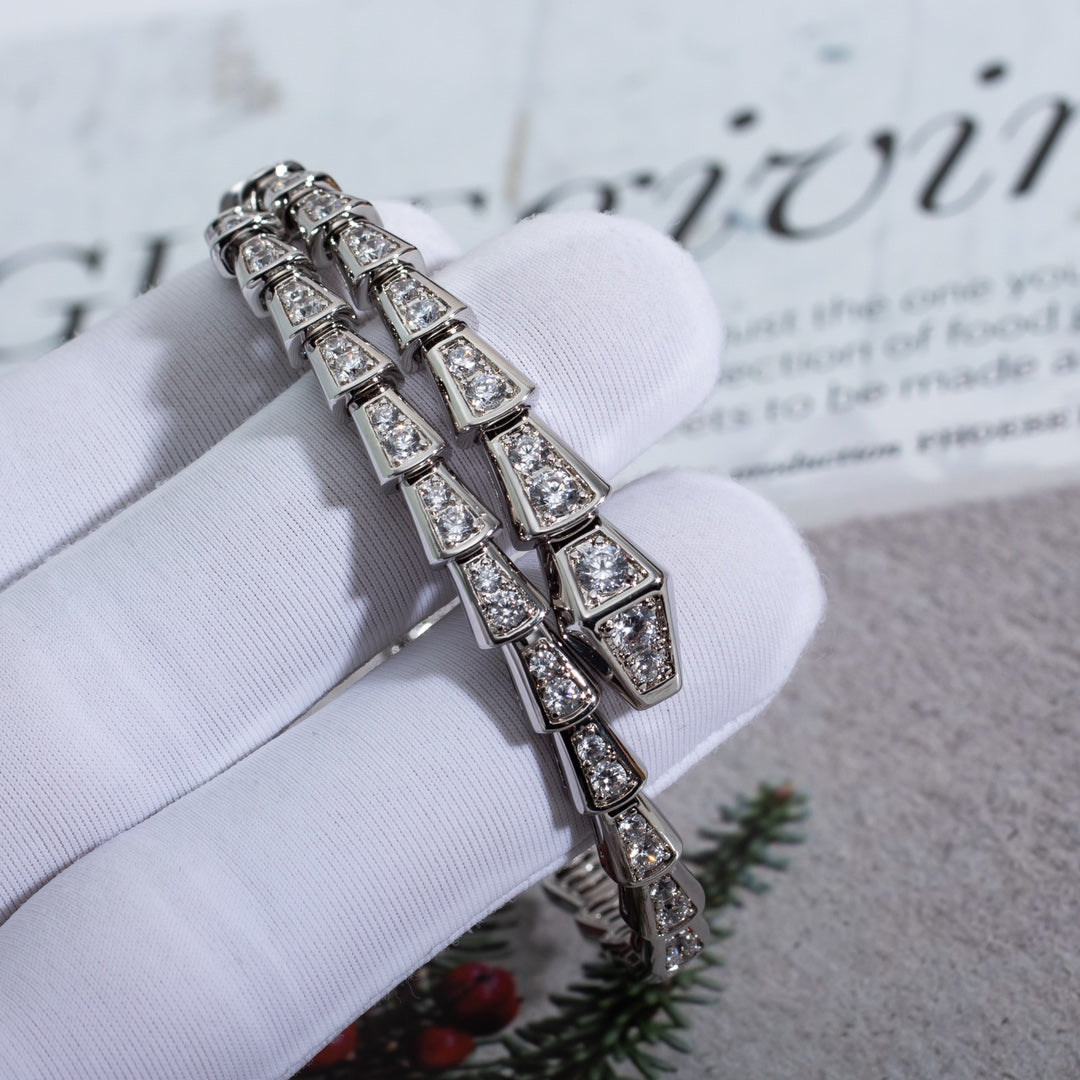[Glitter Jewelry]SERPENTI BRACELET 6MM SILVER DIAMOND
