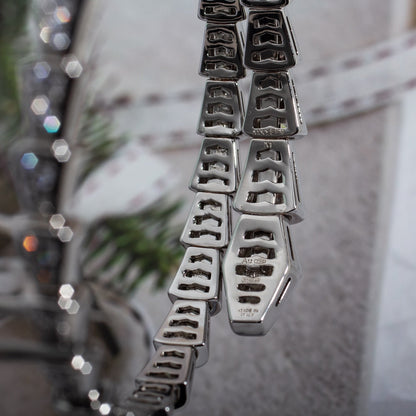 [Glitter Jewelry]SERPENTI BRACELET 6MM SILVER DIAMOND