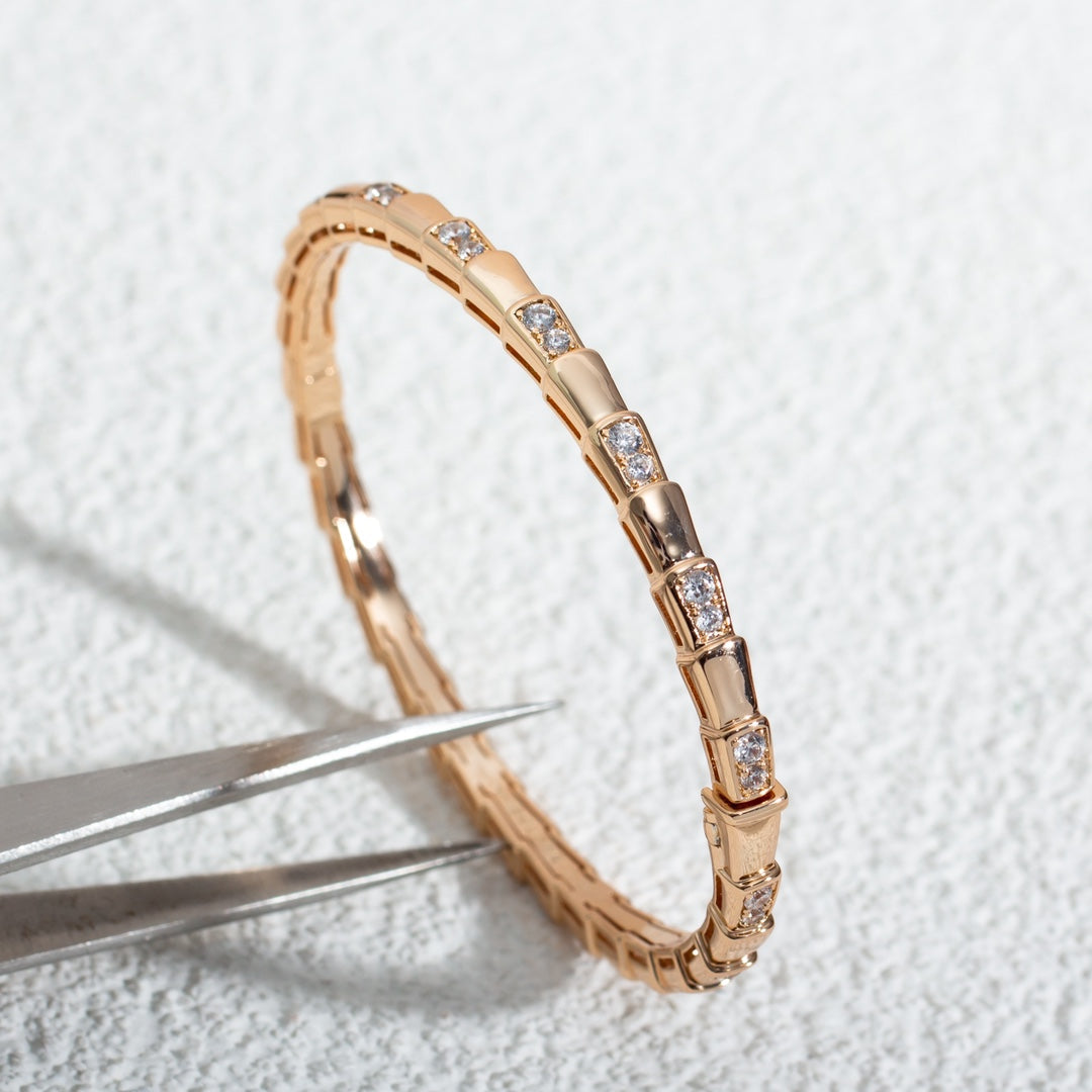 [Glitter Jewelry]SERPENTI BRACELET PINK GOLD DIAMOND