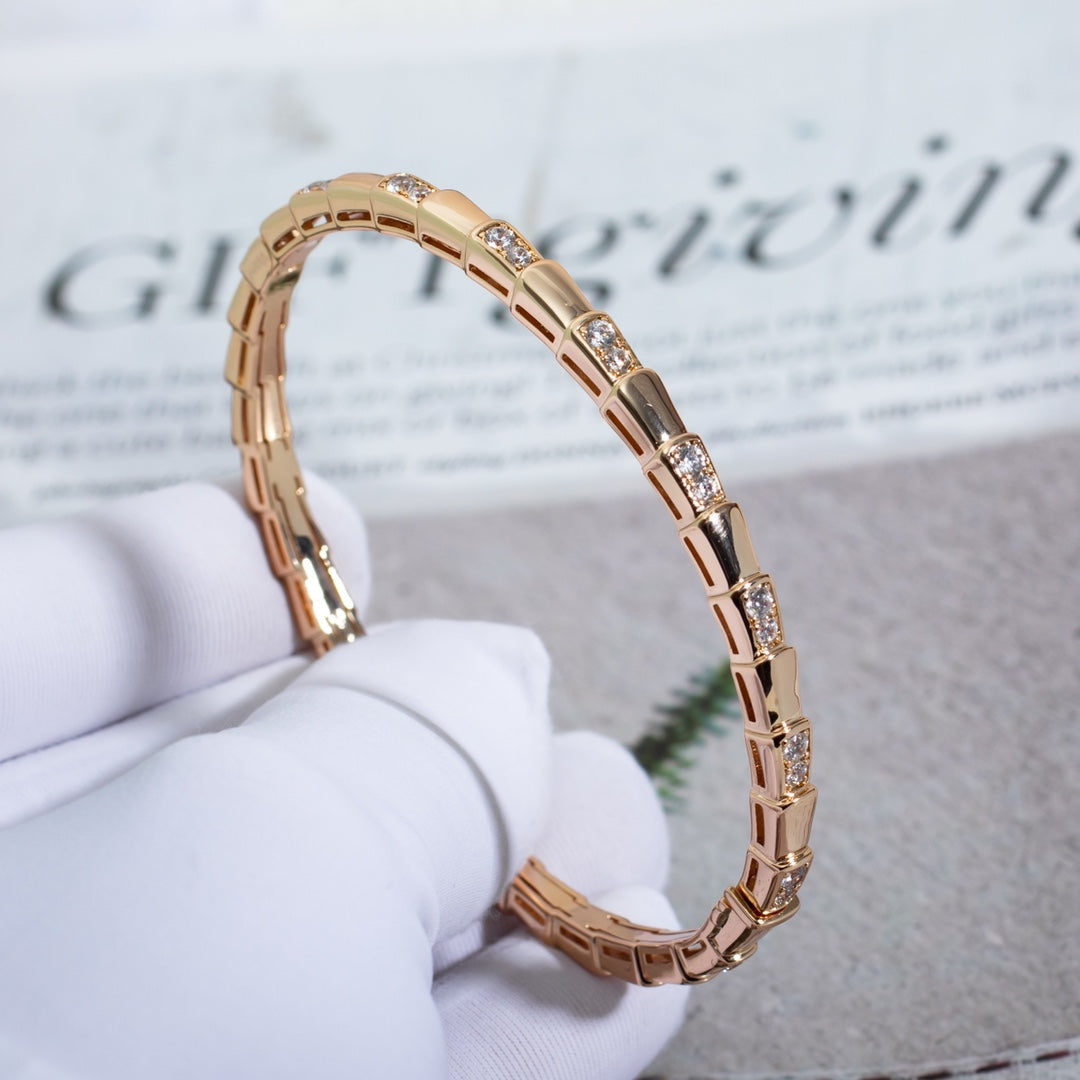 [Glitter Jewelry]SERPENTI BRACELET PINK GOLD DIAMOND