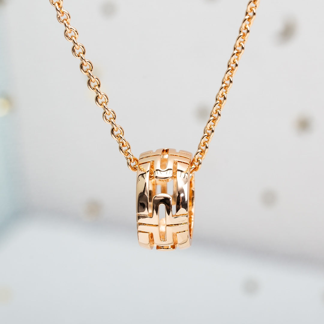 [Glitter Jewelry]PARENTESI NECKLACE PINK GOLD