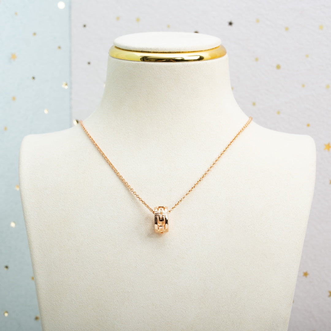 [Glitter Jewelry]PARENTESI NECKLACE PINK GOLD