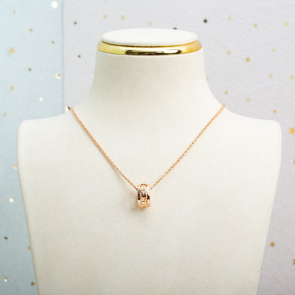 [Glitter Jewelry]PARENTESI NECKLACE PINK GOLD