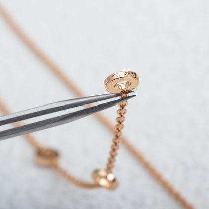 [Glitter Jewelry]PARENTESI NECKLACE PINK GOLD