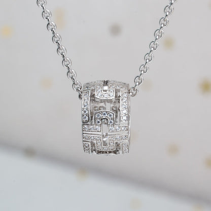[Glitter Jewelry]PARENTESI NECKLACE SILVER DIAMOND