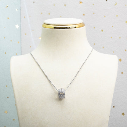 [Glitter Jewelry]PARENTESI NECKLACE SILVER DIAMOND