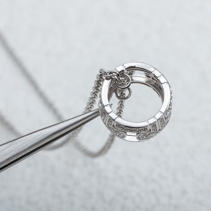[Glitter Jewelry]PARENTESI NECKLACE SILVER DIAMOND