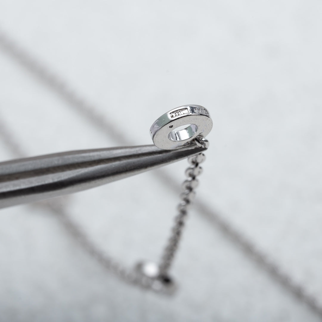 [Glitter Jewelry]PARENTESI NECKLACE SILVER DIAMOND