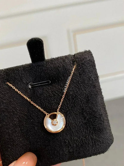 [Glitter Jewelry]AMULETTE ROSE GOLD MOP NECKLACE