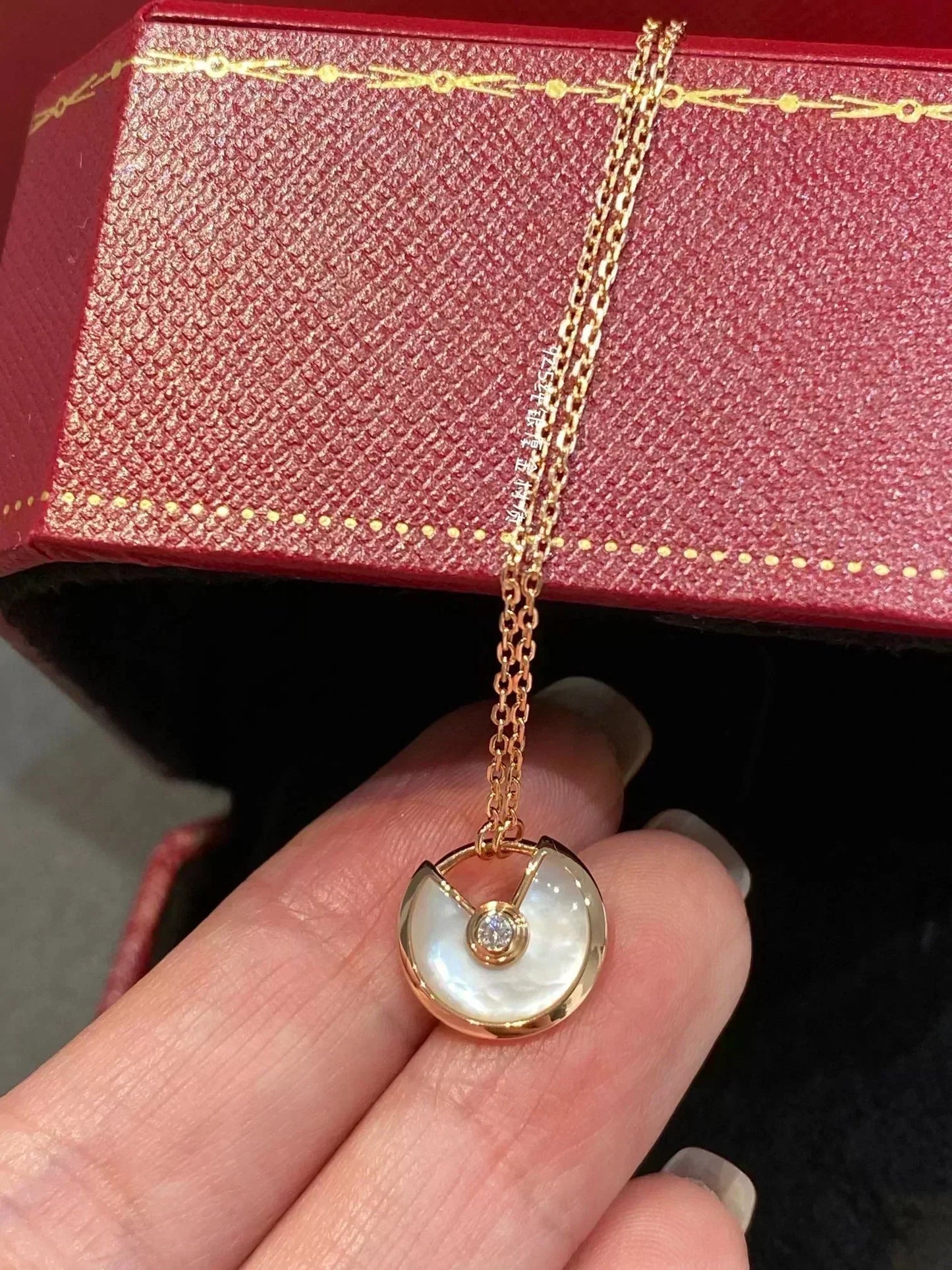 [Glitter Jewelry]AMULETTE ROSE GOLD MOP NECKLACE