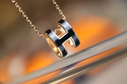 [Glitter Jewelry]POP H PEDANT PINK GOLD