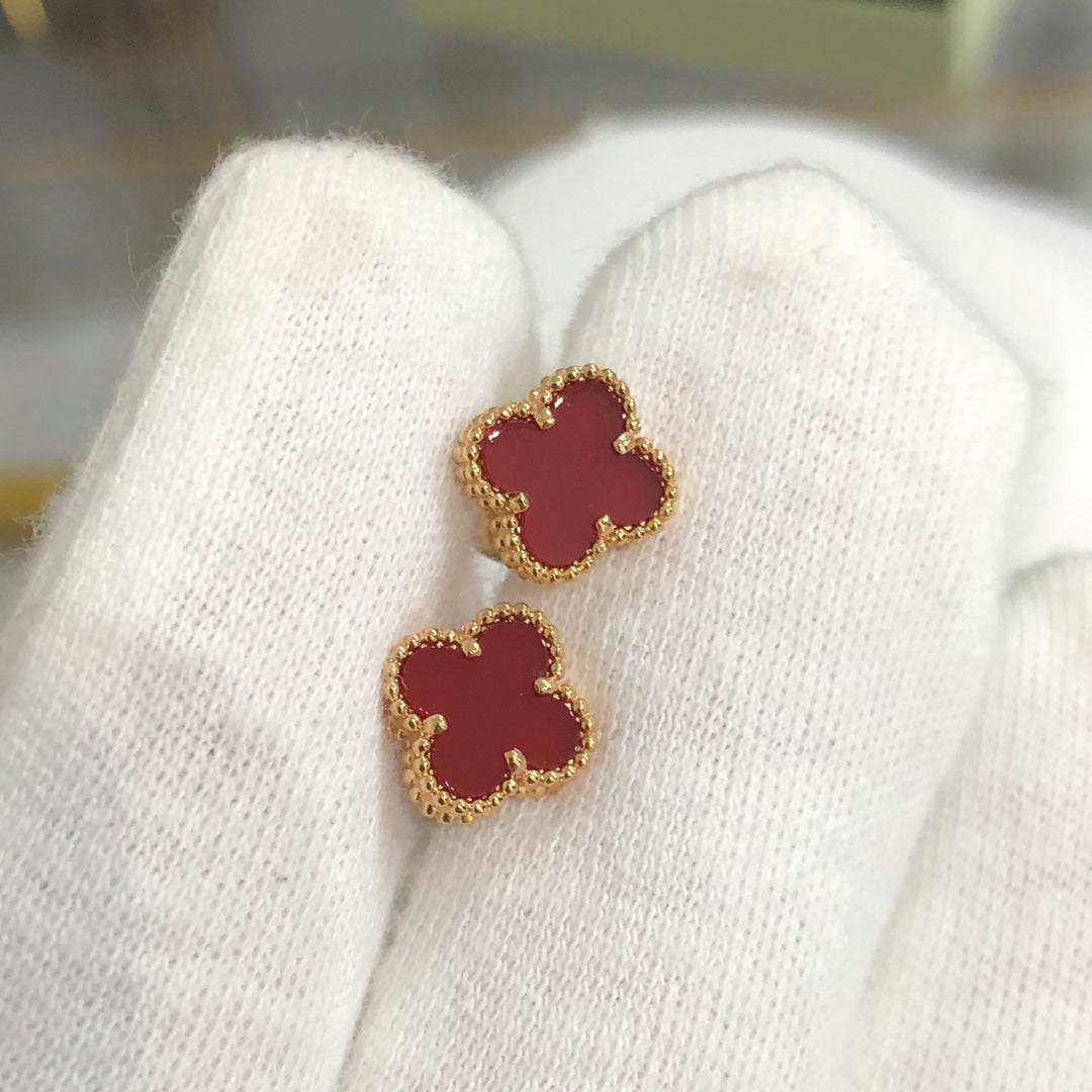 [Glitter Jewelry]CLOVER MINI GOLD EARRINGS