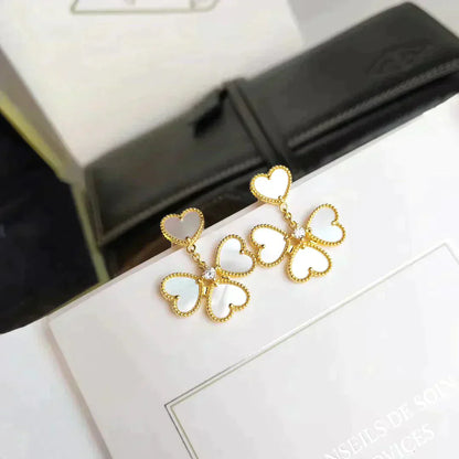 [Glitter Jewelry]CLOVER SWEET WHITE MOP EARRINGS