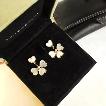 [Glitter Jewelry]CLOVER SWEET WHITE MOP EARRINGS