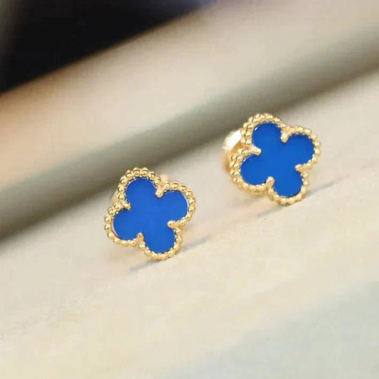 [Glitter Jewelry]CLOVER MINI 9.5MM TURQUOISE EARRINGS