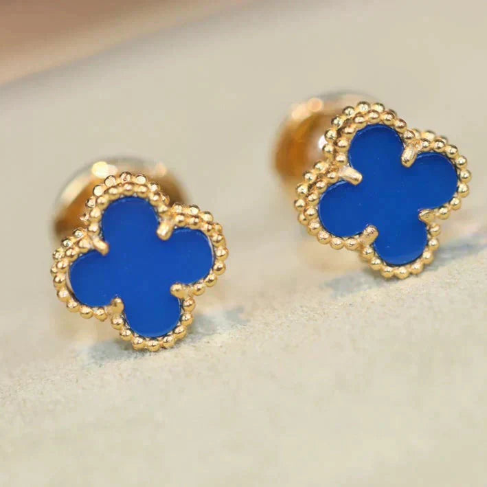 [グリッタージュエリー]クローバー ミニ 9.5mm ターコイズ イヤリング