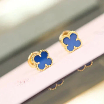 [グリッタージュエリー]クローバー ミニ 9.5mm ターコイズ イヤリング