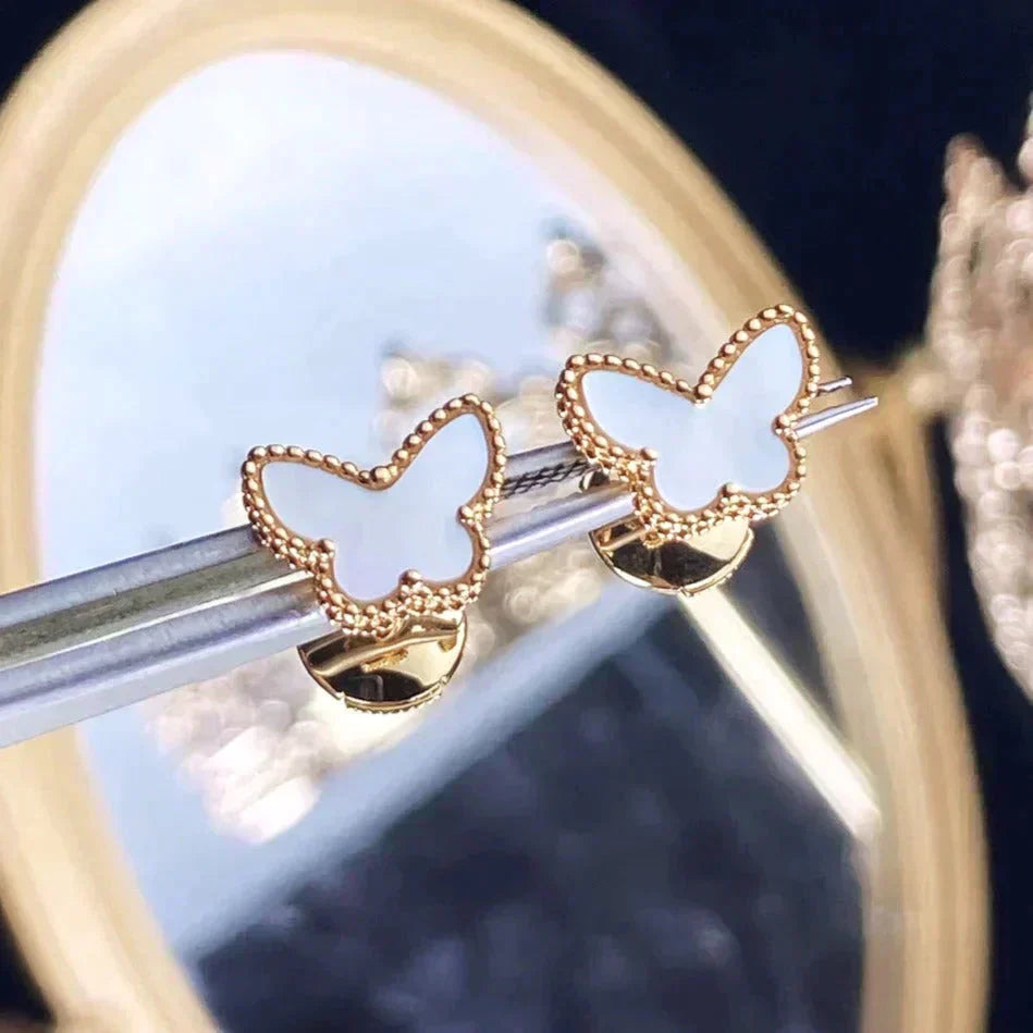 [Glitter Jewelry]SWEET BUTTERFLY MOP EARSTUDS