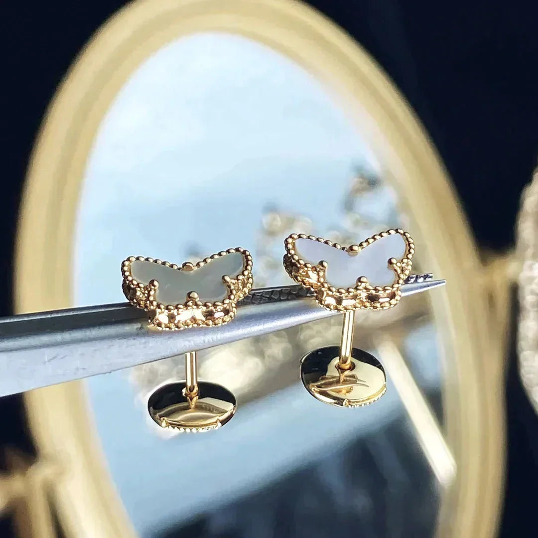 [Glitter Jewelry]SWEET BUTTERFLY MOP EARSTUDS
