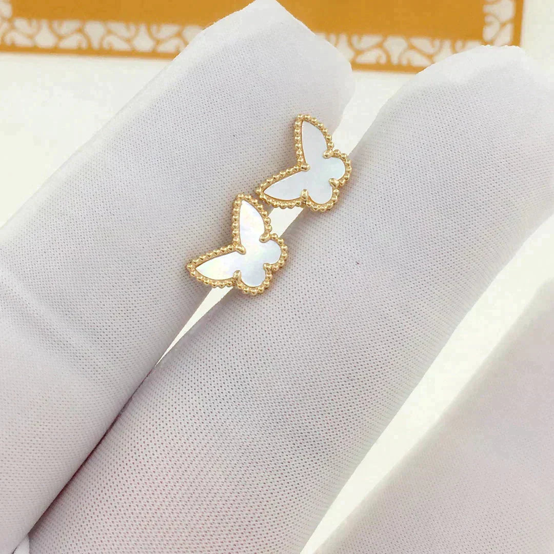 [Glitter Jewelry]SWEET BUTTERFLY MOP EARSTUDS
