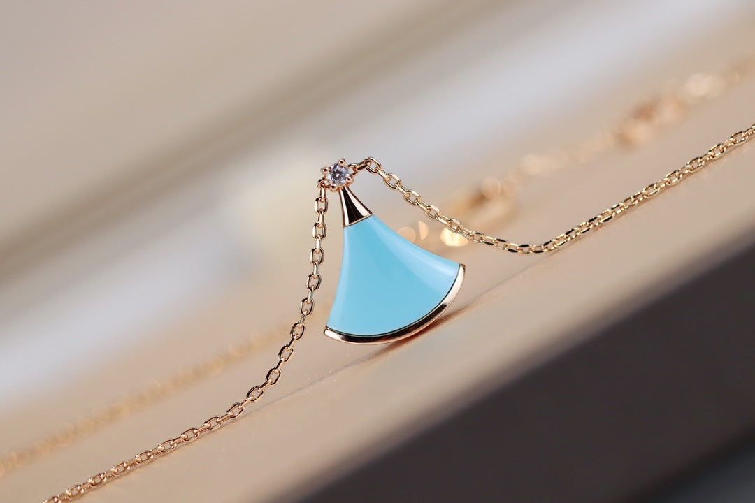 [Glitter Jewelry]DREAM NECKLACE TURQUOISE PINK GOLD